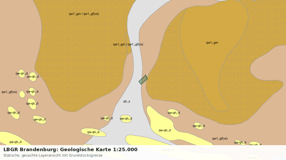 Statische Kartenansicht: LBGR Brandenburg: Geologische Karte 1:25.000