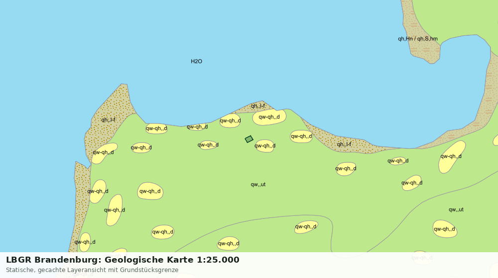 Statische Kartenansicht: LBGR Brandenburg: Geologische Karte 1:25.000