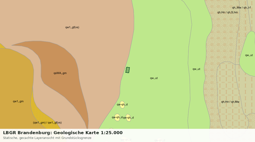 Statische Kartenansicht: LBGR Brandenburg: Geologische Karte 1:25.000