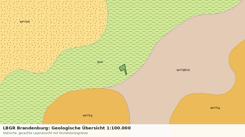 Statische Kartenansicht: LBGR Brandenburg: Geologische Übersicht 1:100.000