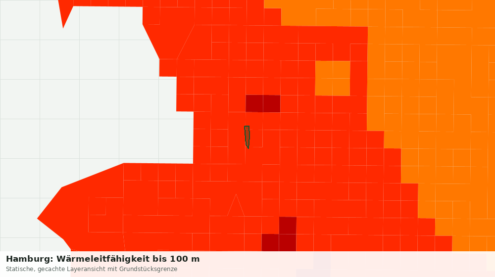 Statische Kartenansicht: Hamburg: Wärmeleitfähigkeit bis 100 m