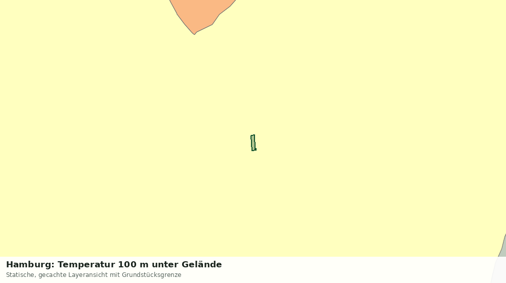 Statische Kartenansicht: Hamburg: Temperatur 100 m unter Gelände