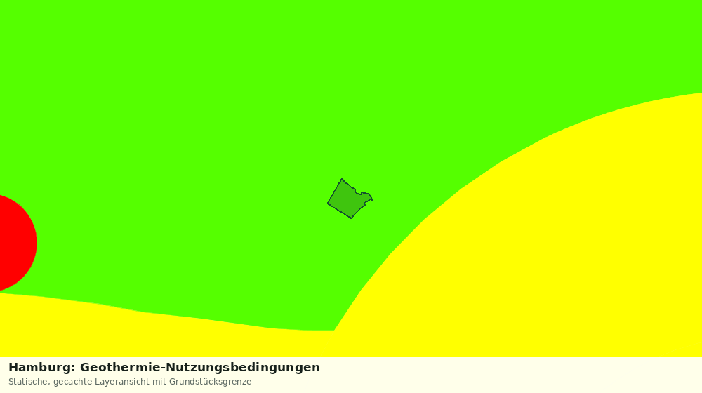 Statische Kartenansicht: Hamburg: Geothermie-Nutzungsbedingungen