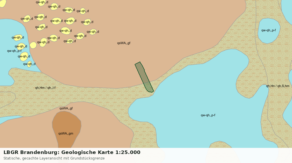 Statische Kartenansicht: LBGR Brandenburg: Geologische Karte 1:25.000
