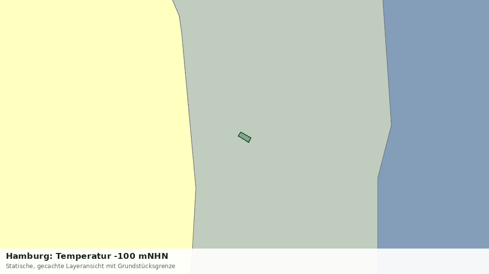 Statische Kartenansicht: Hamburg: Temperatur -100 mNHN
