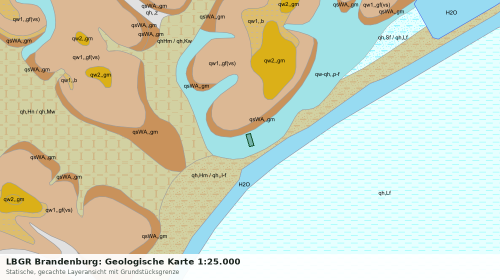 Statische Kartenansicht: LBGR Brandenburg: Geologische Karte 1:25.000