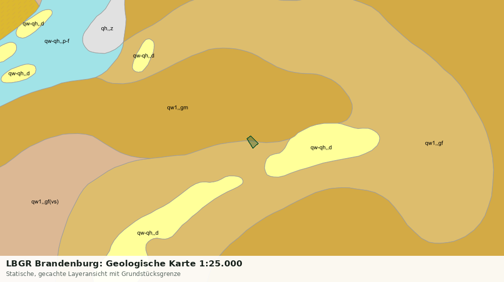 Statische Kartenansicht: LBGR Brandenburg: Geologische Karte 1:25.000