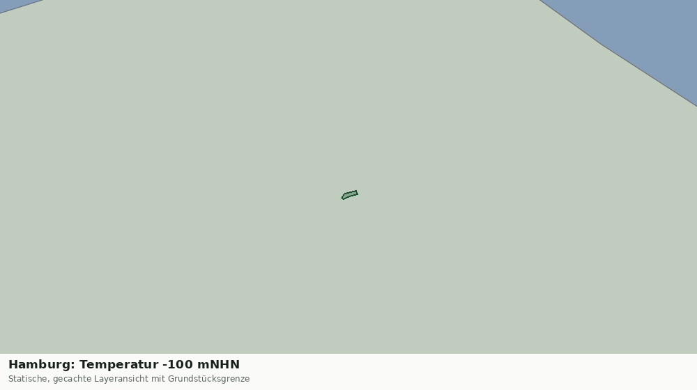 Statische Kartenansicht: Hamburg: Temperatur -100 mNHN