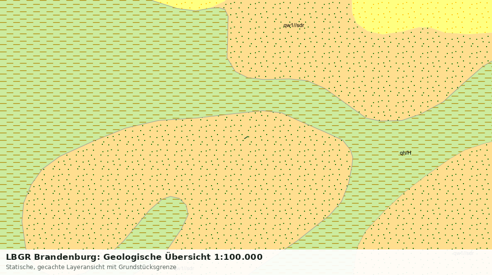 Statische Kartenansicht: LBGR Brandenburg: Geologische Übersicht 1:100.000