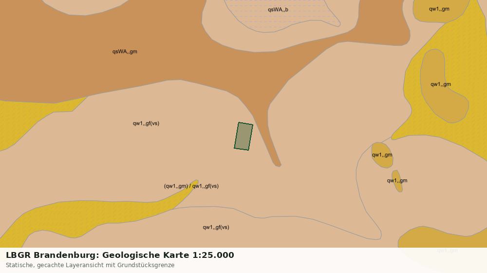 Statische Kartenansicht: LBGR Brandenburg: Geologische Karte 1:25.000