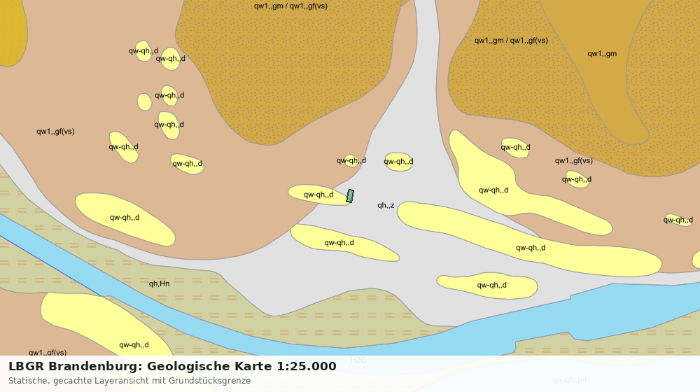 Statische Kartenansicht: LBGR Brandenburg: Geologische Karte 1:25.000