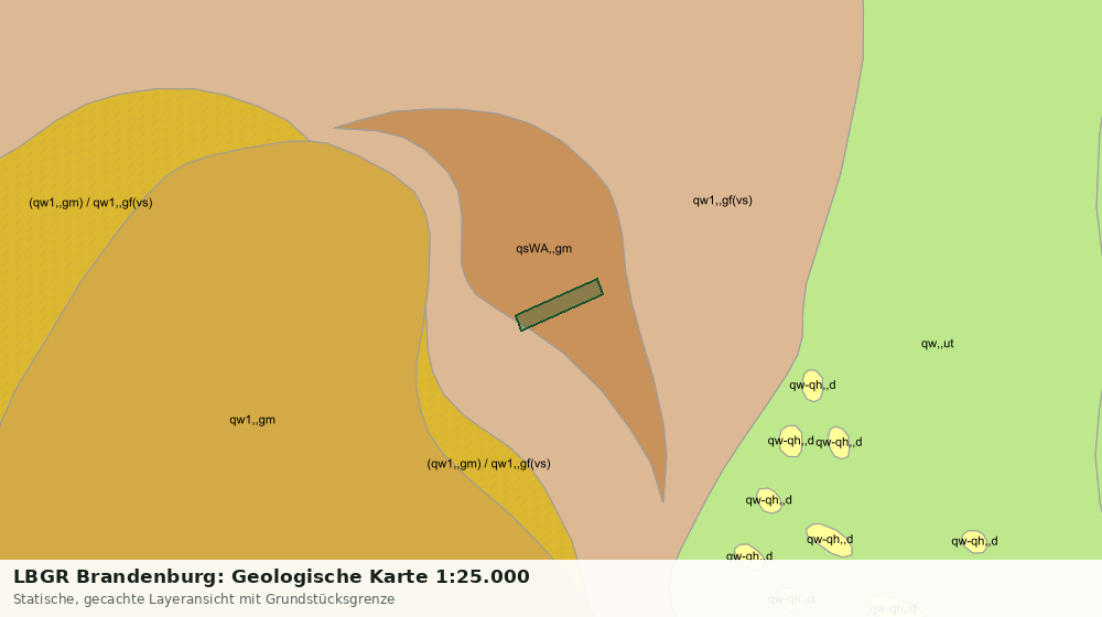Statische Kartenansicht: LBGR Brandenburg: Geologische Karte 1:25.000