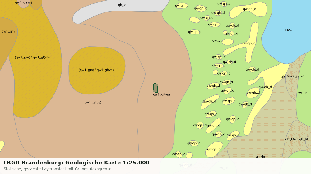 Statische Kartenansicht: LBGR Brandenburg: Geologische Karte 1:25.000