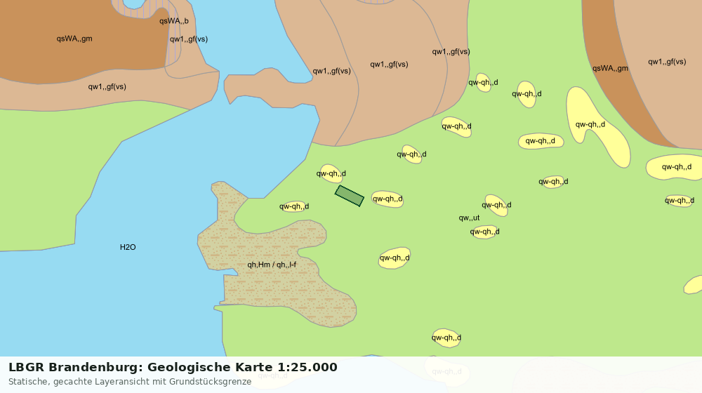 Statische Kartenansicht: LBGR Brandenburg: Geologische Karte 1:25.000