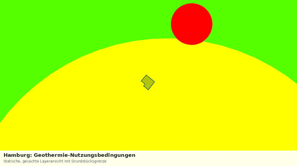Statische Kartenansicht: Hamburg: Geothermie-Nutzungsbedingungen