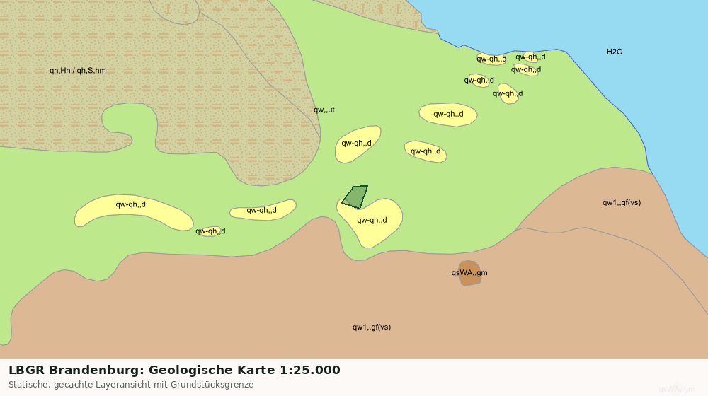 Statische Kartenansicht: LBGR Brandenburg: Geologische Karte 1:25.000