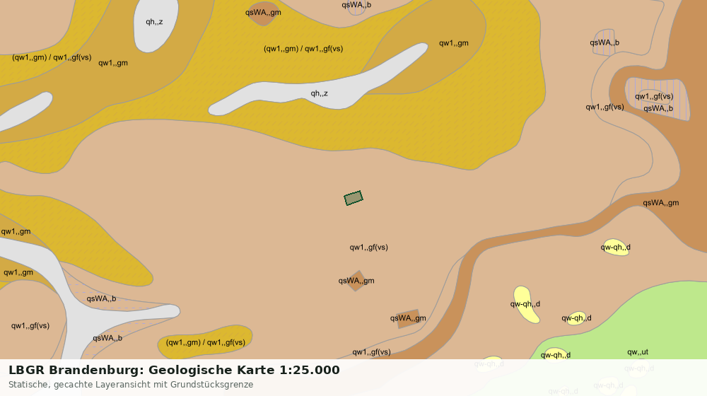 Statische Kartenansicht: LBGR Brandenburg: Geologische Karte 1:25.000