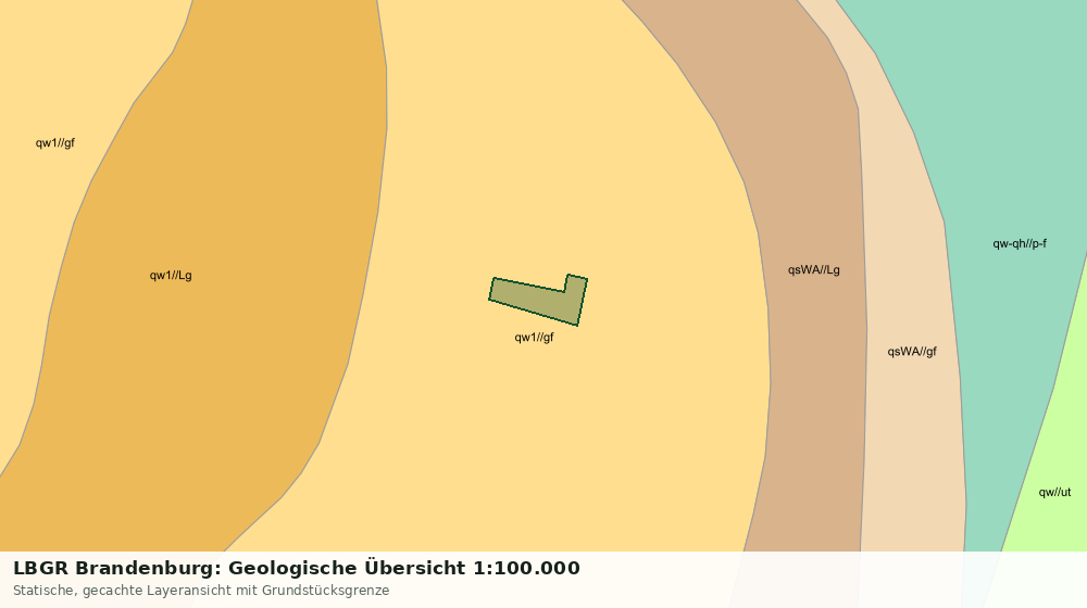 Statische Kartenansicht: LBGR Brandenburg: Geologische Übersicht 1:100.000