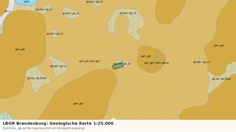 Statische Kartenansicht: LBGR Brandenburg: Geologische Karte 1:25.000