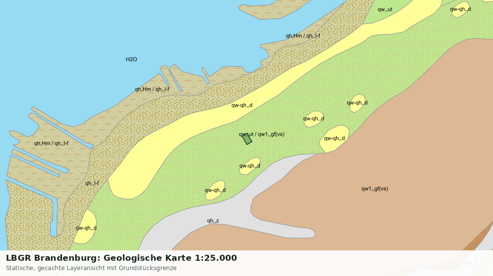 Statische Kartenansicht: LBGR Brandenburg: Geologische Karte 1:25.000