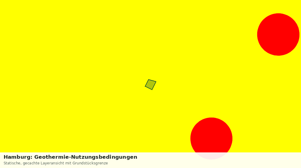 Statische Kartenansicht: Hamburg: Geothermie-Nutzungsbedingungen