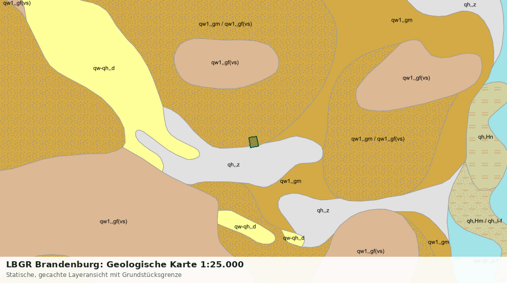 Statische Kartenansicht: LBGR Brandenburg: Geologische Karte 1:25.000
