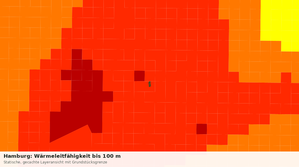 Statische Kartenansicht: Hamburg: Wärmeleitfähigkeit bis 100 m
