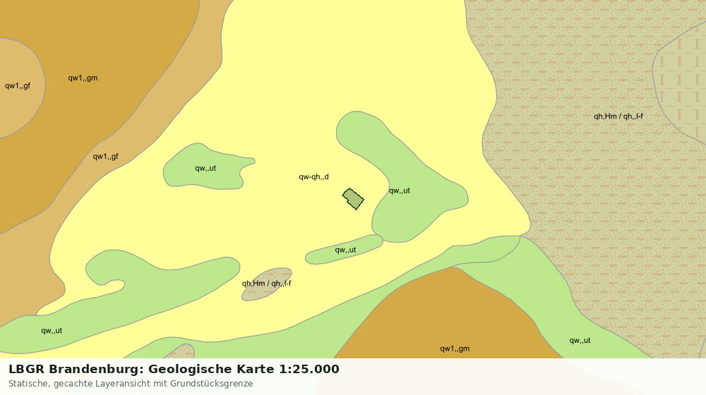 Statische Kartenansicht: LBGR Brandenburg: Geologische Karte 1:25.000