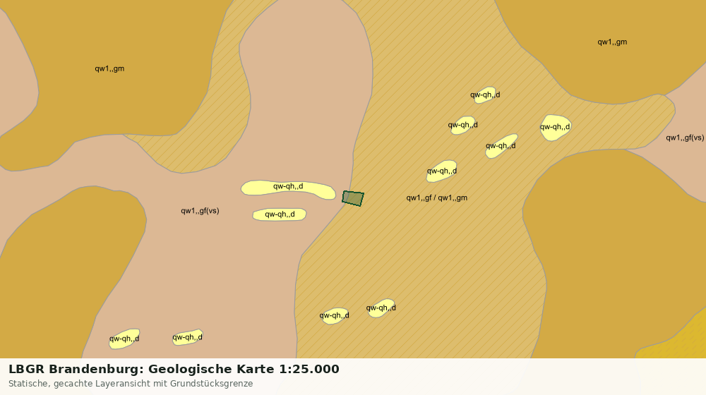 Statische Kartenansicht: LBGR Brandenburg: Geologische Karte 1:25.000