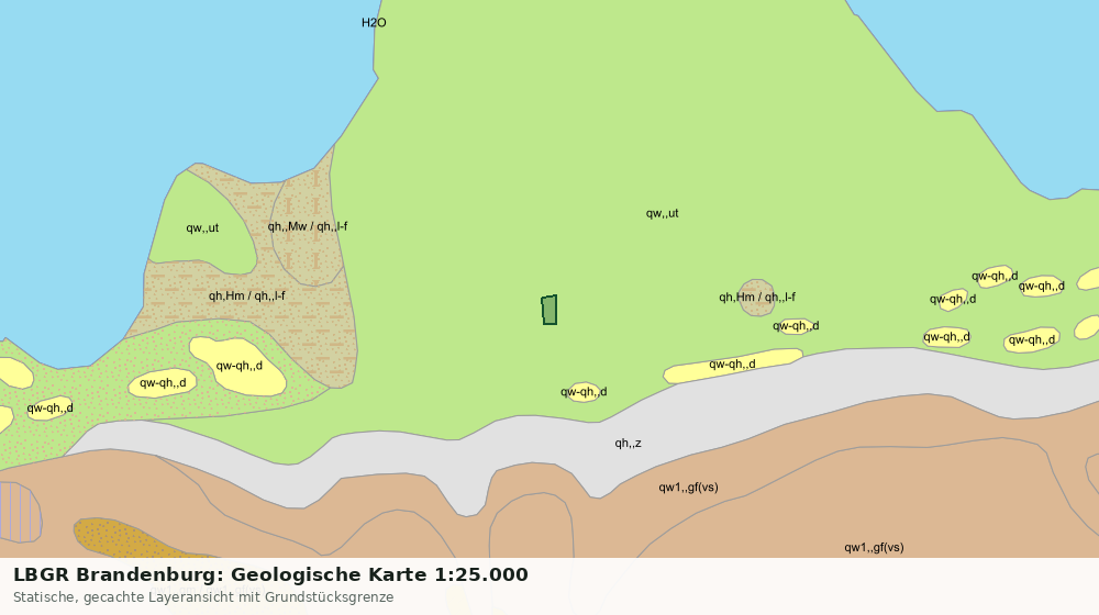 Statische Kartenansicht: LBGR Brandenburg: Geologische Karte 1:25.000