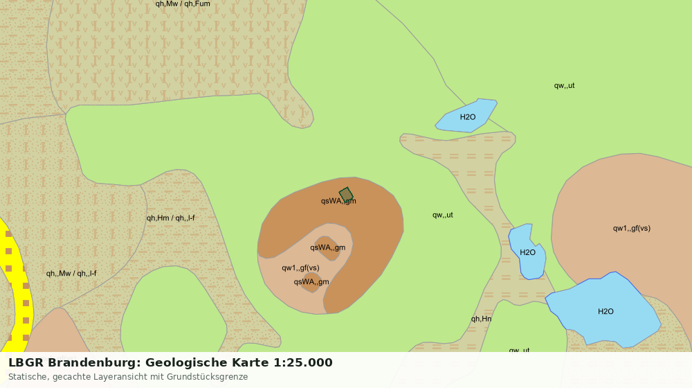 Statische Kartenansicht: LBGR Brandenburg: Geologische Karte 1:25.000