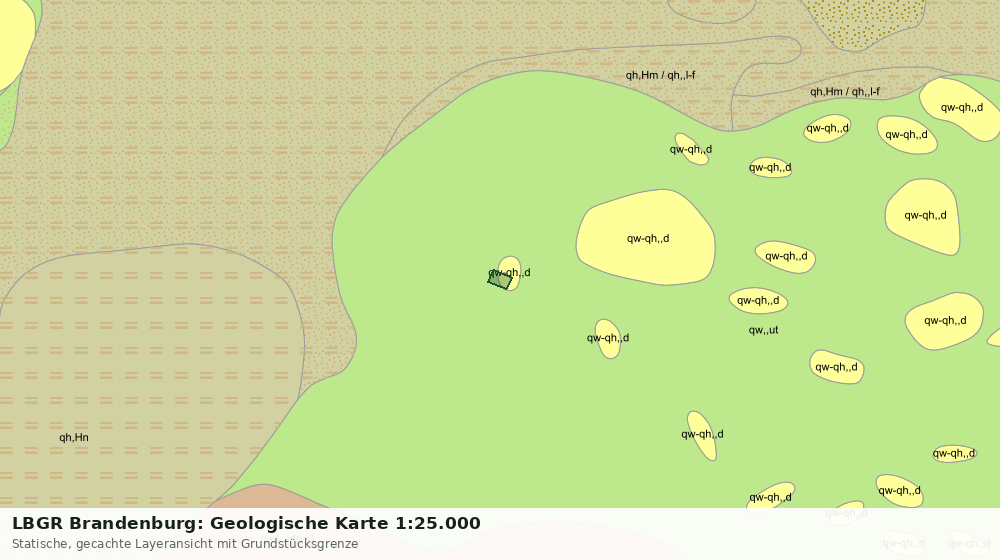 Statische Kartenansicht: LBGR Brandenburg: Geologische Karte 1:25.000