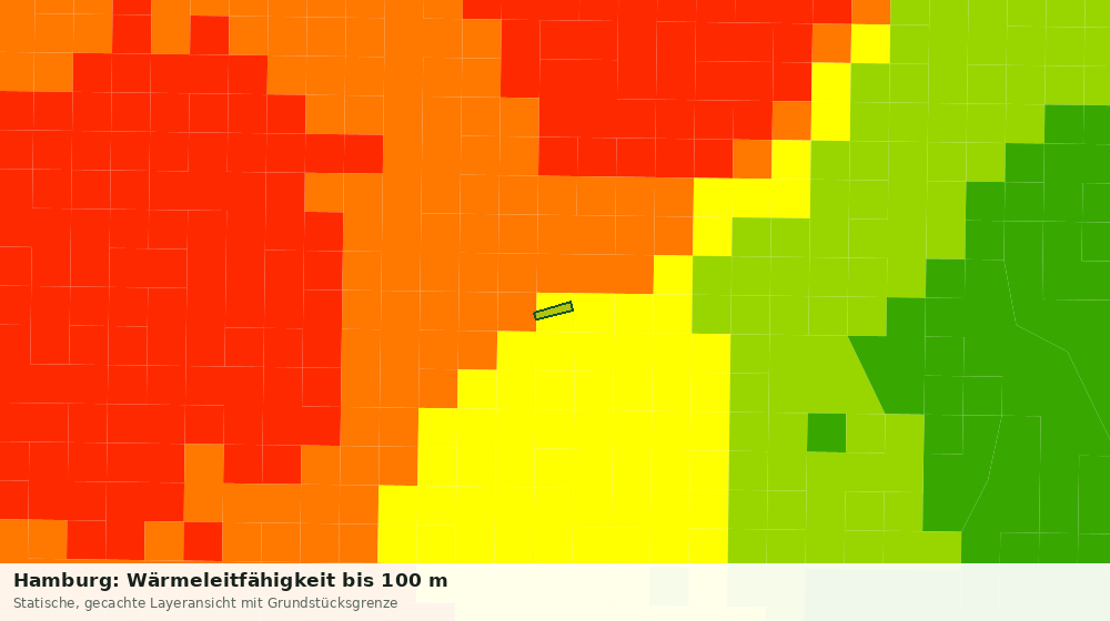 Statische Kartenansicht: Hamburg: Wärmeleitfähigkeit bis 100 m