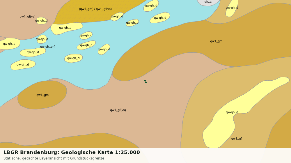 Statische Kartenansicht: LBGR Brandenburg: Geologische Karte 1:25.000