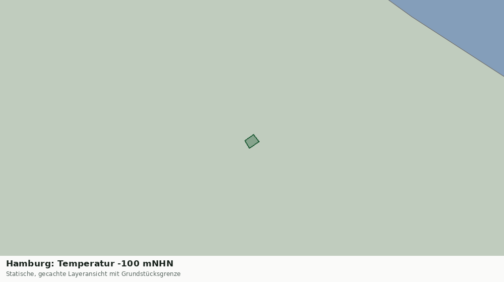 Statische Kartenansicht: Hamburg: Temperatur -100 mNHN