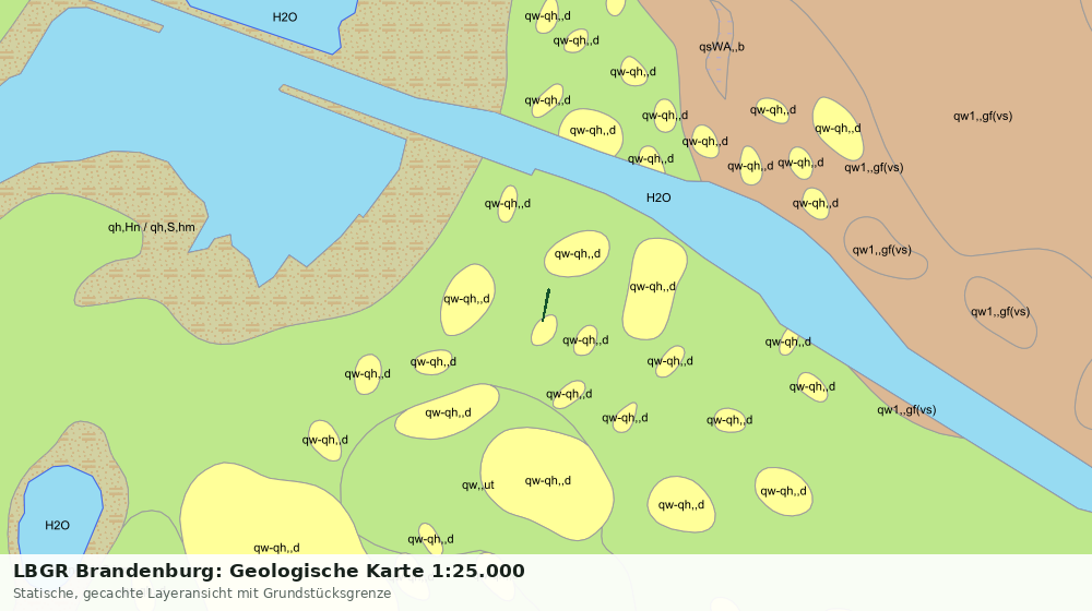 Statische Kartenansicht: LBGR Brandenburg: Geologische Karte 1:25.000