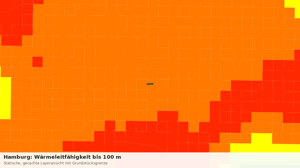Statische Kartenansicht: Hamburg: Wärmeleitfähigkeit bis 100 m