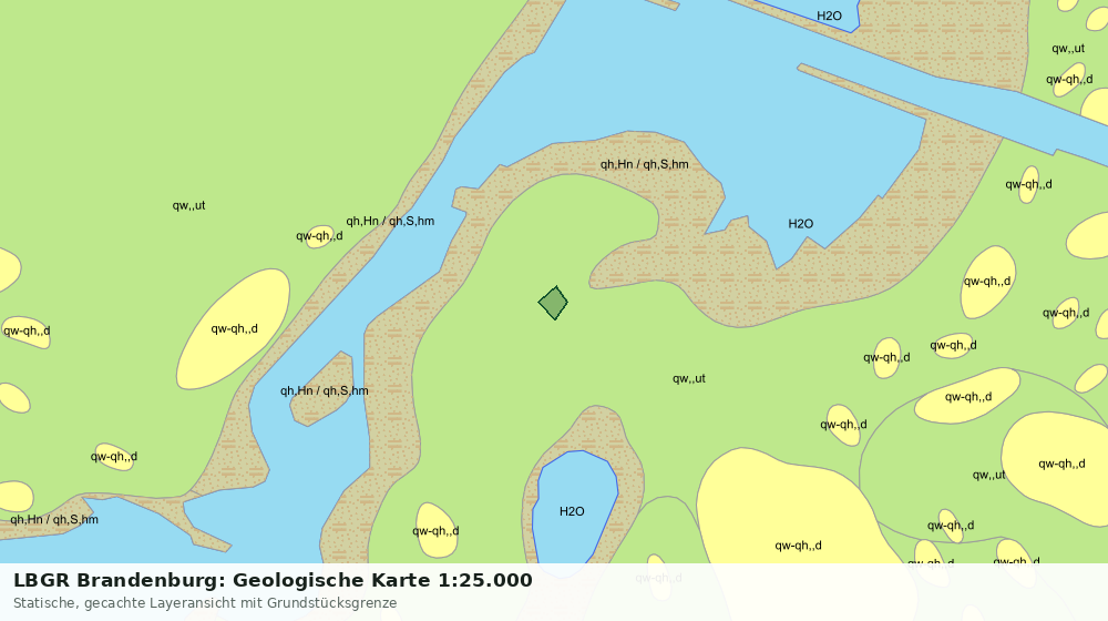 Statische Kartenansicht: LBGR Brandenburg: Geologische Karte 1:25.000