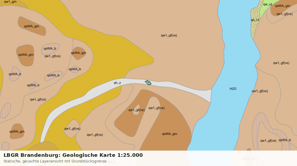Statische Kartenansicht: LBGR Brandenburg: Geologische Karte 1:25.000
