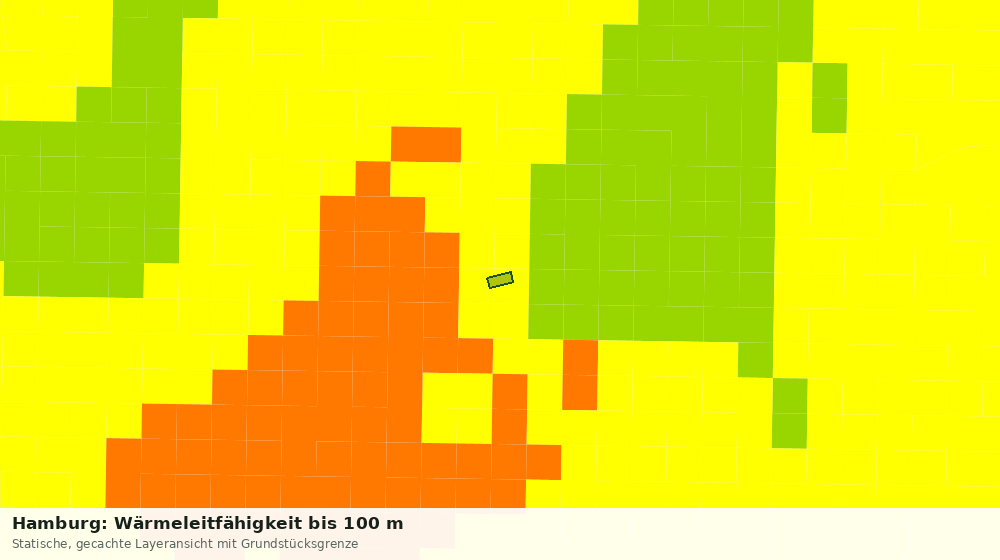 Statische Kartenansicht: Hamburg: Wärmeleitfähigkeit bis 100 m