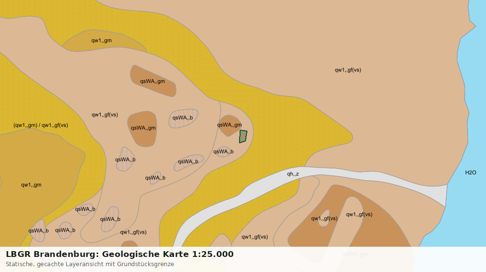 Statische Kartenansicht: LBGR Brandenburg: Geologische Karte 1:25.000