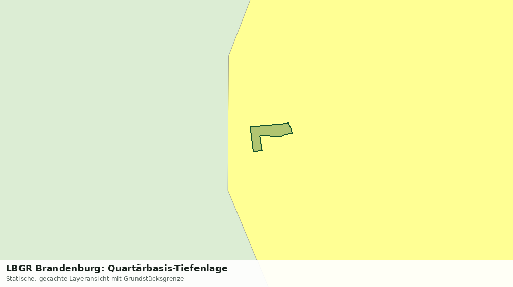 Statische Kartenansicht: LBGR Brandenburg: Quartärbasis-Tiefenlage