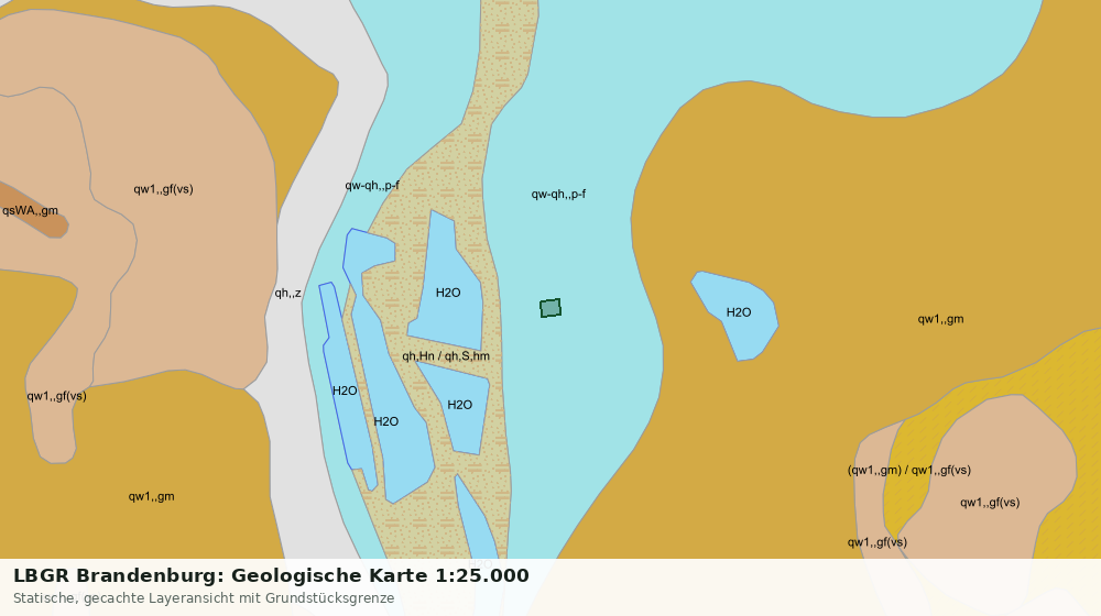Statische Kartenansicht: LBGR Brandenburg: Geologische Karte 1:25.000