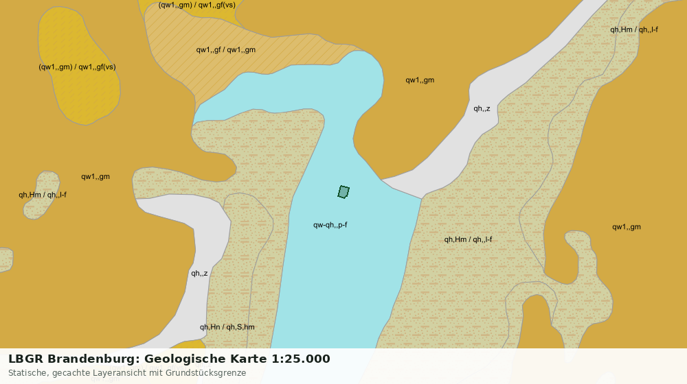 Statische Kartenansicht: LBGR Brandenburg: Geologische Karte 1:25.000