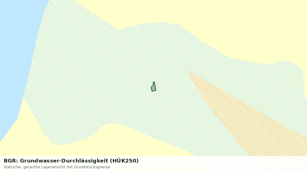 Statische Kartenansicht: BGR: Grundwasser-Durchlässigkeit (HÜK250)