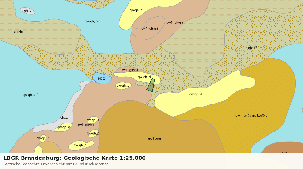 Statische Kartenansicht: LBGR Brandenburg: Geologische Karte 1:25.000