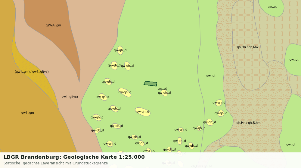 Statische Kartenansicht: LBGR Brandenburg: Geologische Karte 1:25.000