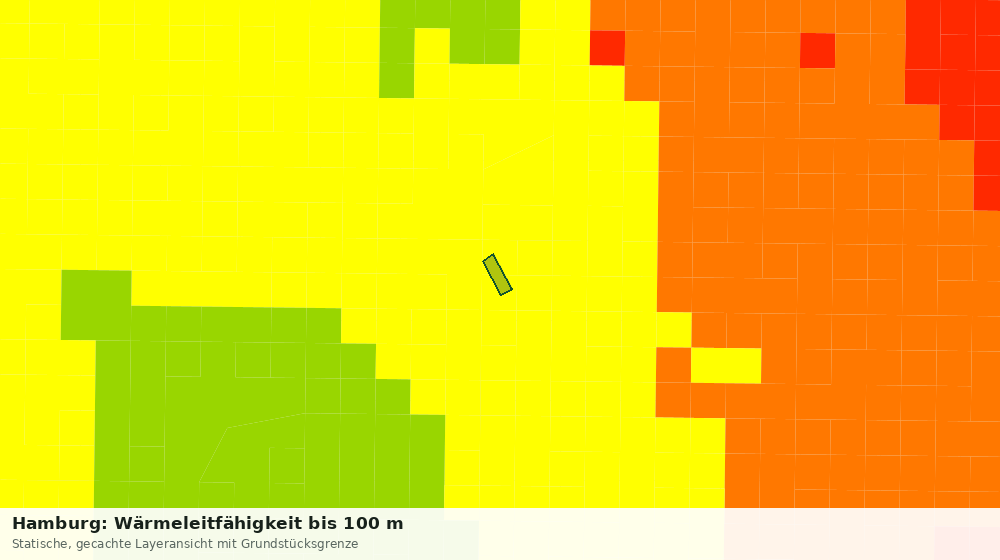 Statische Kartenansicht: Hamburg: Wärmeleitfähigkeit bis 100 m