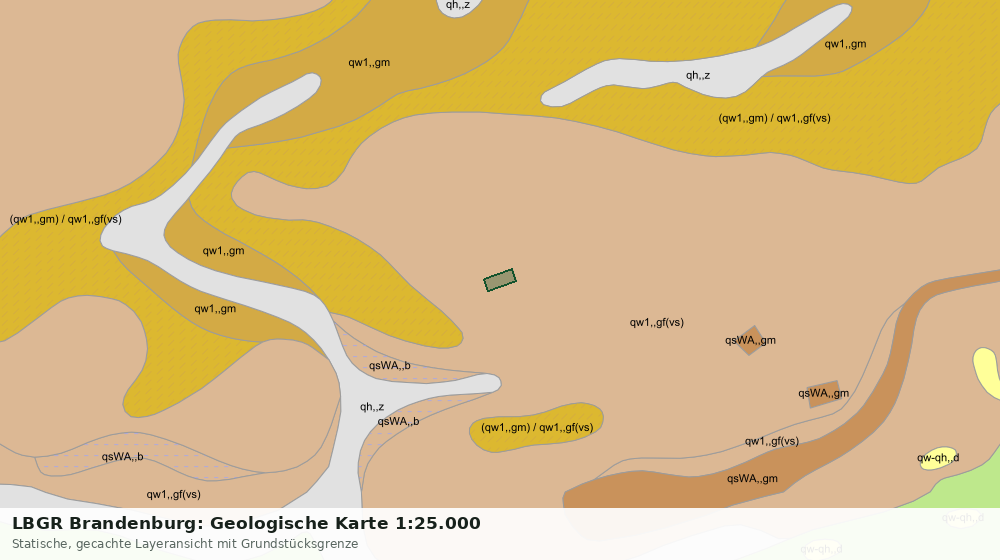 Statische Kartenansicht: LBGR Brandenburg: Geologische Karte 1:25.000