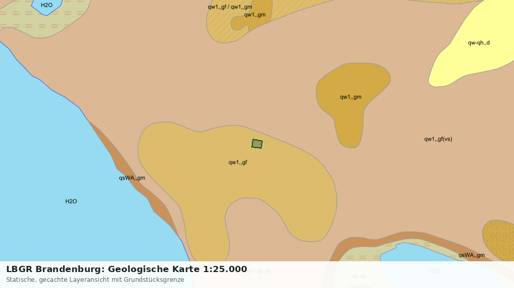 Statische Kartenansicht: LBGR Brandenburg: Geologische Karte 1:25.000
